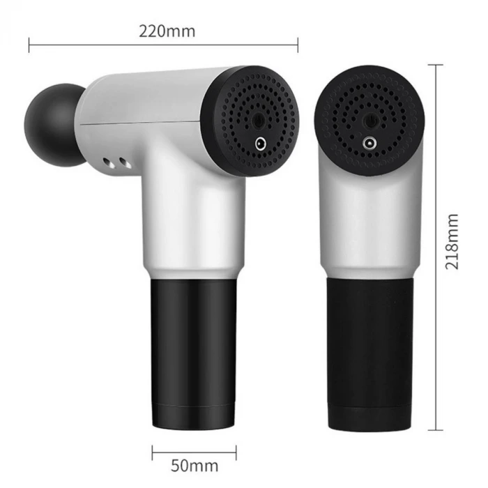 İpek Yıldızı® 6 Farklı Seviyeli Titreşimli 4 Farklı Başlıklı Büyük Boy Masaj Tabancası