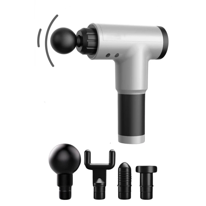 İpek Yıldızı® 6 Farklı Seviyeli Titreşimli 4 Farklı Başlıklı Büyük Boy Masaj Tabancası