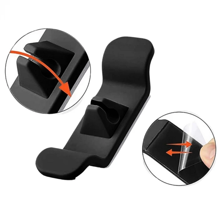 İpek Yıldızı 6lı Pratik Kablo Toparlayıcı Yapışkanlı Klips Mutfak Air Fryer Kettle Kahve Tost Makinası