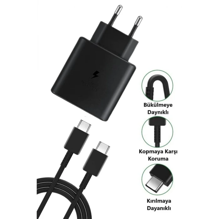İpek Yıldızı® 65W Hızlı Şarj Edebilen TYPE C uçlu Şarj Aleti