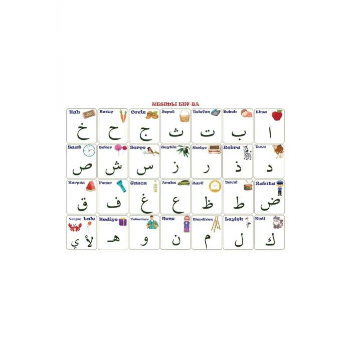 İpek Yıldızı® 70x100 cm Statik Kağıt Elif-Ba Öğrenme Tahtası