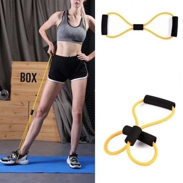 İpek Yıldızı® 8 Şeklinde Direnç Bandı Yoga Plates Ve Vücut Geliştirme Egzersiz Bandı