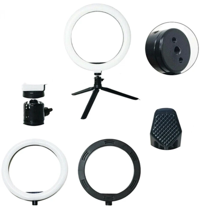 İpek Yıldızı® 8inç 20cm Youtube Instagram Tiktok Selfie  Stüdyo Video Fotoğraf Ring Light  Tripod Led Halk