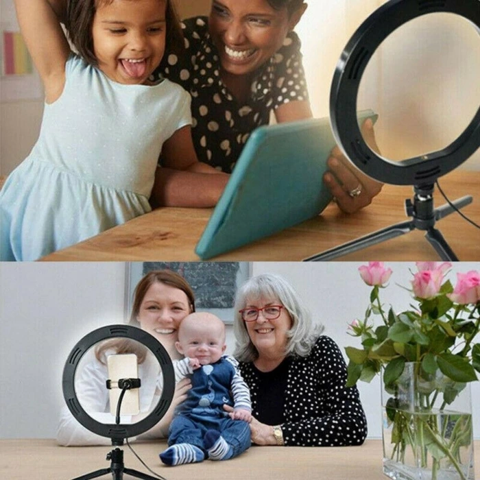 İpek Yıldızı® 8inç 20cm Youtube Instagram Tiktok Selfie  Stüdyo Video Fotoğraf Ring Light  Tripod Led Halk