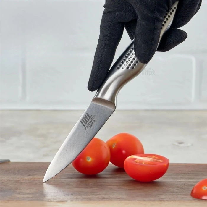 İpek Yıldızı® 9 cm Paslanmaz Çelik Ultra Keskin Mutfak Şef Bıçağı