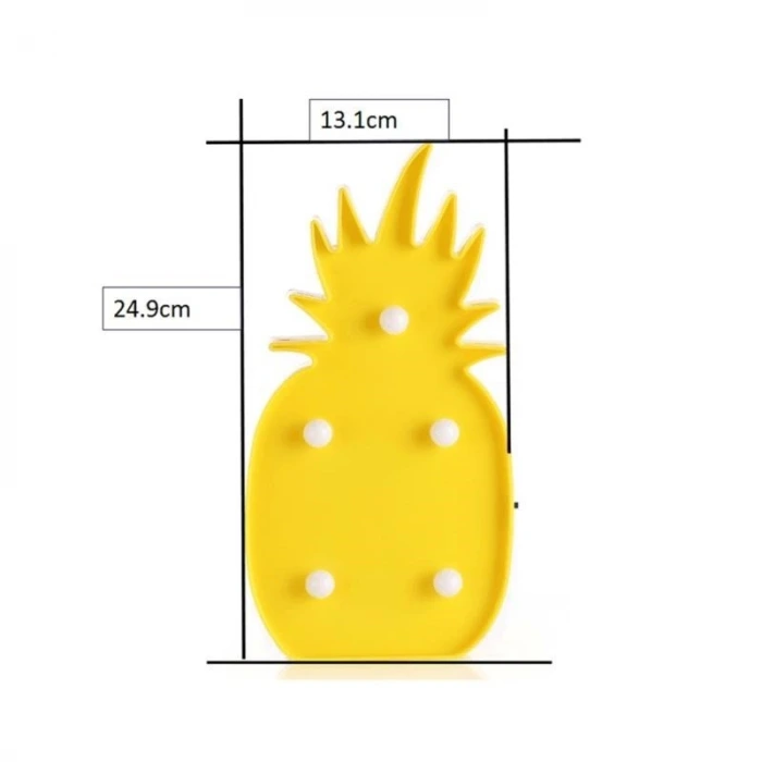 İpek Yıldızı® Ananas Şeklinde Ledli Dekoratif Eğlenceli Çocuk Gece Lambası
