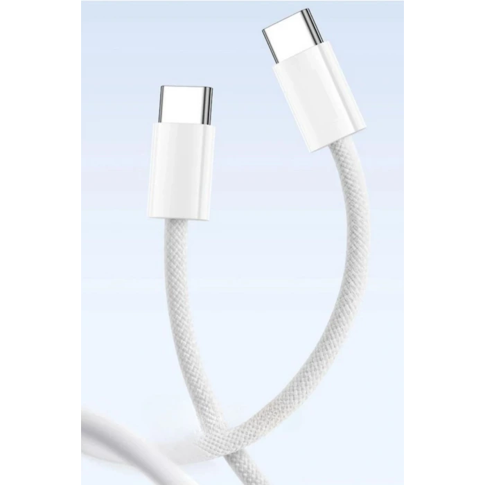 İpek Yıldızı® Apple 15/15 Pro Type-C to Type-C Hasır Örgü Hızlı Şarj Kablosu (1m)