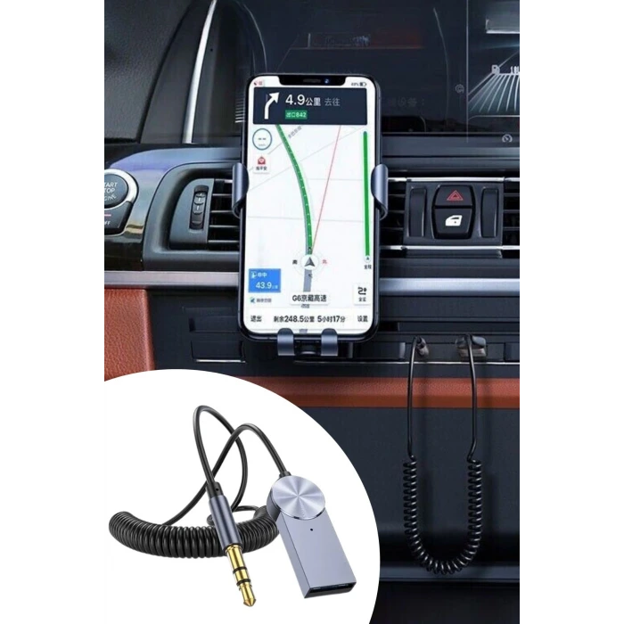 İpek Yıldızı® Araba için Bluetooth Aux Alıcısı Wireless Araç Kiti