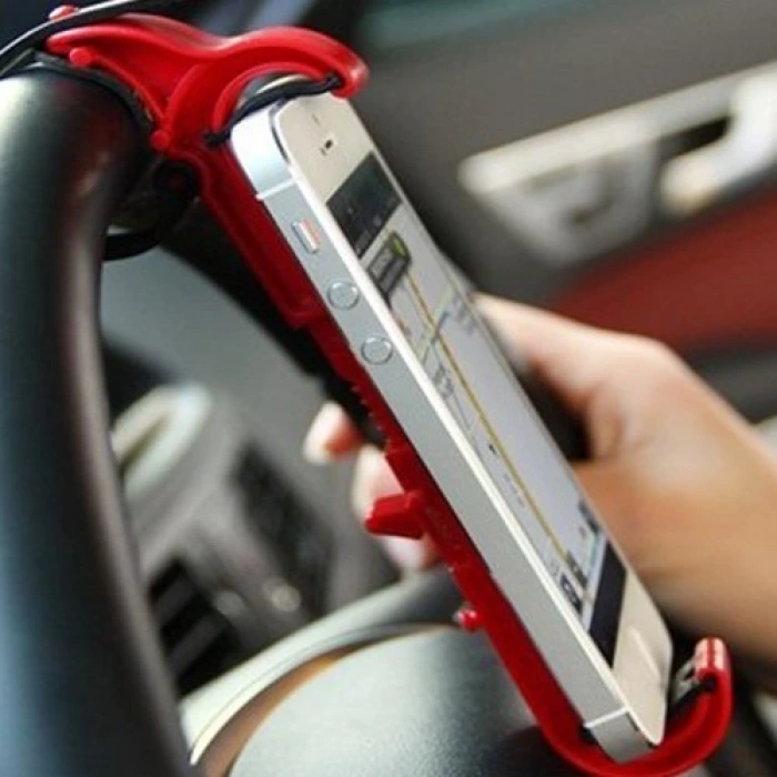 İpek Yıldızı® Araç içi Direksiyon Arası Pratik Telefon Navigasyon Tutucu Alet