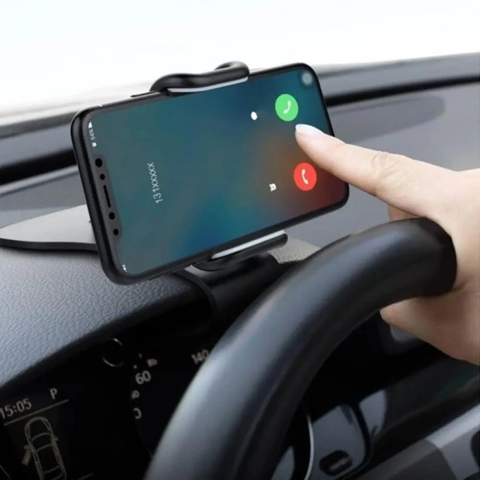 İpek Yıldızı® Araç İçi Konsola Takılan Döner Başlıklı Telefon Kıskacı Telefon Tutucu