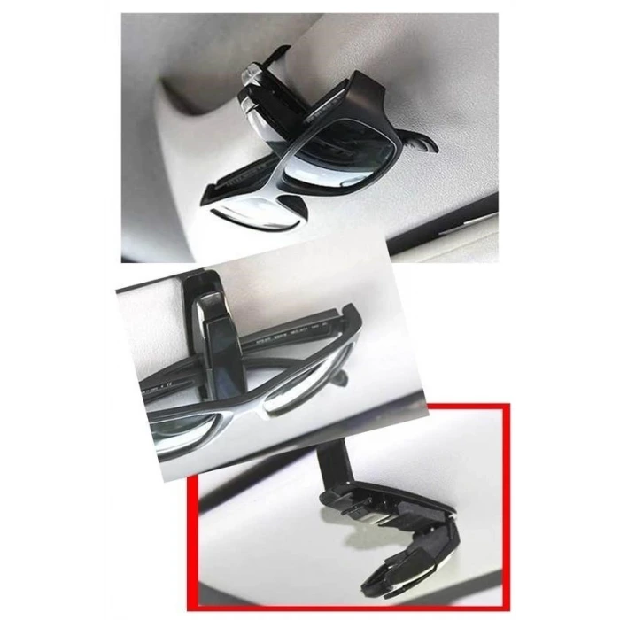 İpek Yıldızı® Araç İçi Mandallı Güneş Gözlüğü Kartvizit Tutacağı Klips Aparat