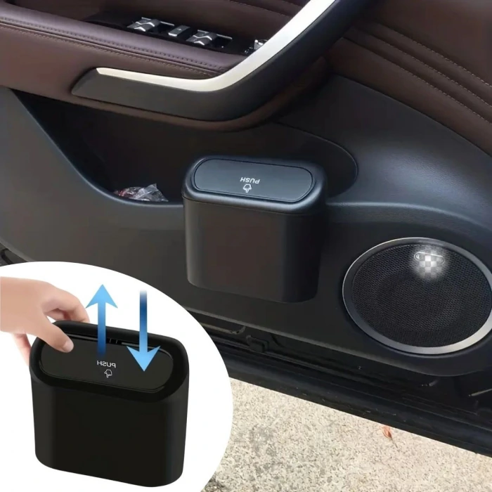 İpek Yıldızı® Araç İçi Takılarak Sabitlenebilen Mini Kapaklı Çöp Kovası