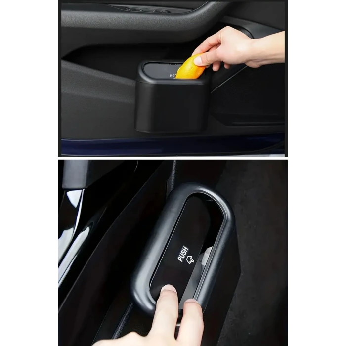 İpek Yıldızı® Araç İçi Takılarak Sabitlenebilen Mini Kapaklı Çöp Kovası