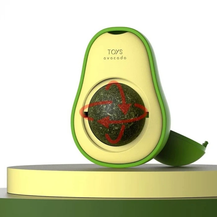 İpek Yıldızı® Avokado Model Yapışkanlı Kedi Oyuncağı Yenilebilir Kedi Nanesi Otu