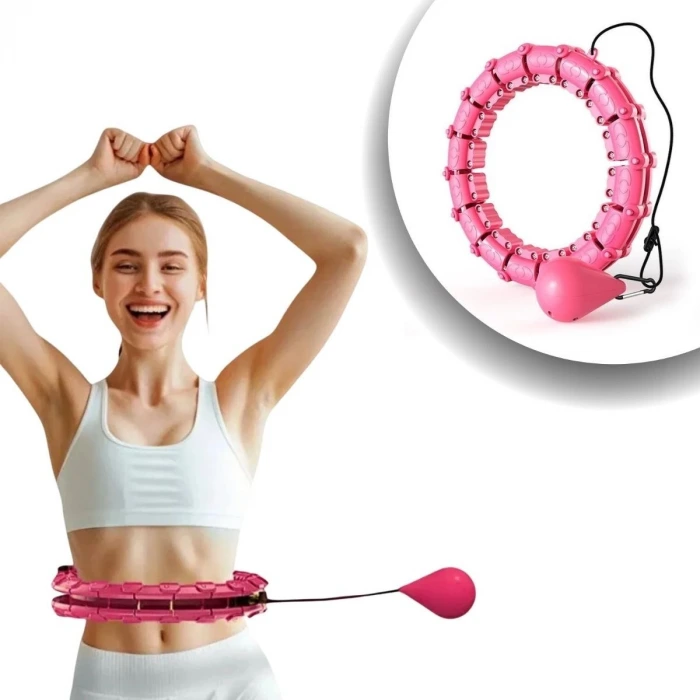 İpek Yıldızı® Ayarlanabilir Zayıflatıcı Hulahop Bel ve Karın Bölgesi İçin İnceltici Fitness Aleti Spor Çemberi