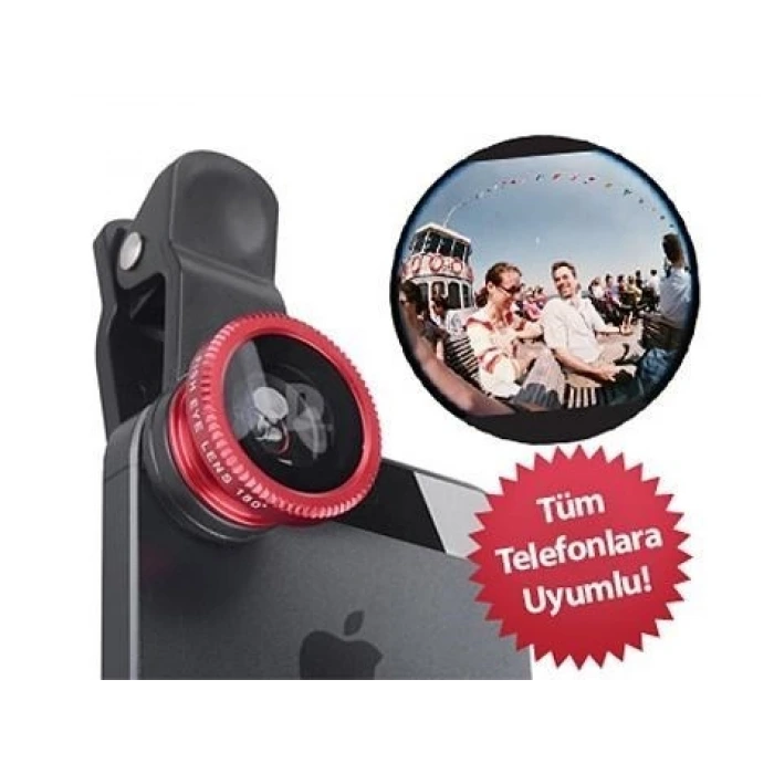 İpek Yıldızı® Balık Gözü Cep Telefonu Lensi (Tüm Modellere Uyumlu)