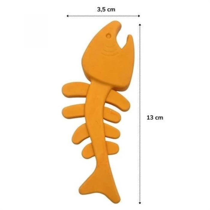 İpek Yıldızı® Balık Kemiği İskelet Şekilli Renkli Plastik Kedi Oyuncağı
