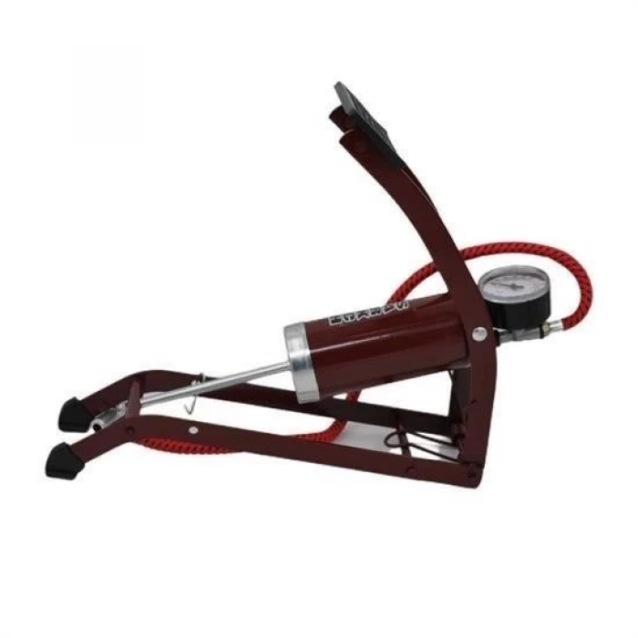 İpek Yıldızı® Basınç Göstergeli Ayak Pompası Araba Bisiklet Motor Lastik Pompası