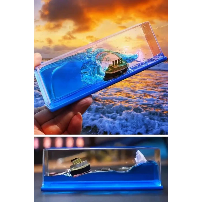 İpek Yıldızı® Batmayan Gemi Hediyelik Dekoratif Ev ve Ofis Hediyesi Özel Aşk Gemisi