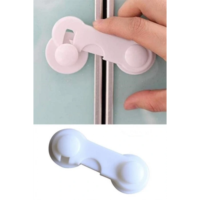 İpek Yıldızı® Bebek Çocuk Güvenliği Çekmece ve Dolap İçin Kendiliğinde Yapışkanlı Vidasız Kapak Kilidi