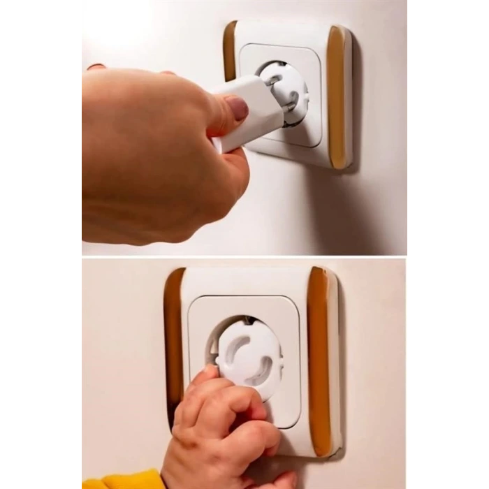İpek Yıldızı® Bebek Çocuk Priz Koruma Kapağı (6 Adet) Çocuk Güvenliği, Priz Muhafazası, Priz Kapatıcı