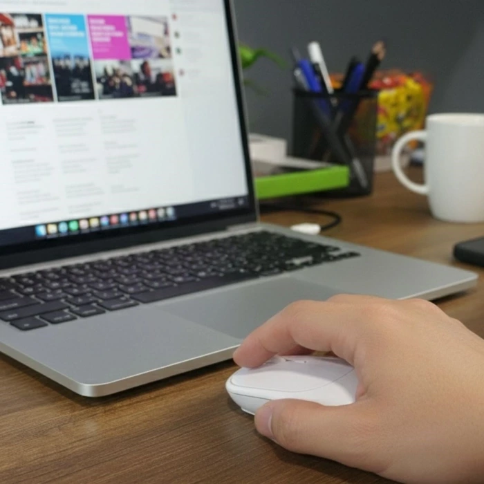 İpek Yıldızı® Beyaz Renkli Ergonomik Sessiz Kablosuz Mouse – USB Alıcılı, Ofis ve Oyun İçin Konforlu Bilgisayar Faresi MS6310
