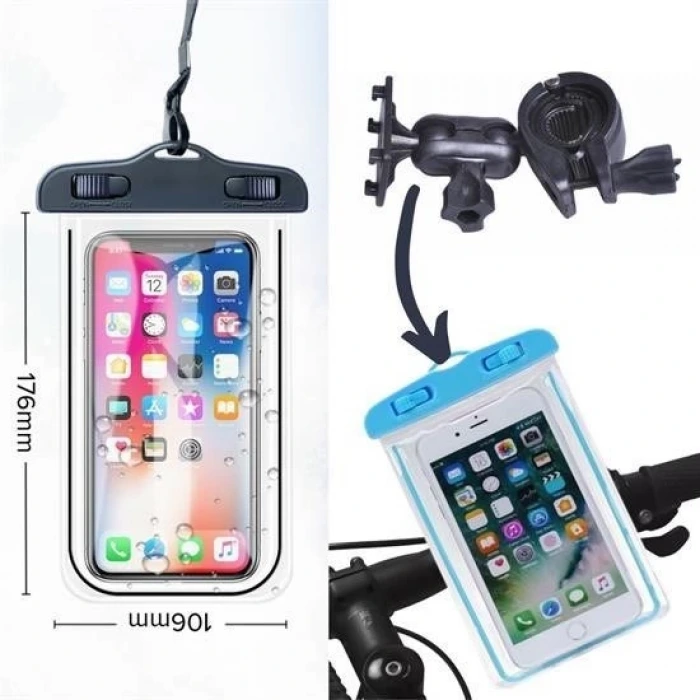 İpek Yıldızı® Bisiklete Takılan Su ve Yağmur Gerirmez Telefon Kılıfı Universal