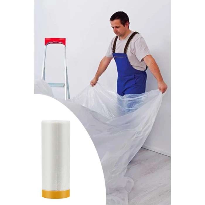 İpek Yıldızı®  Boya Badana Eşya Koruma Hışır Örtüsü 180cm x 15 mt Yapışkanlı Hışır Örtü