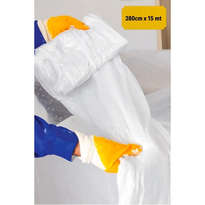 İpek Yıldızı®  Boya Badana Eşya Koruma Hışır Örtüsü 280cm x 15 mt  Yapışkanlı Hışır Örtü