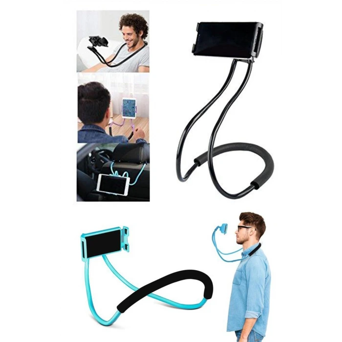 İpek Yıldızı® Boyuna Asılan Ergonomik 360 Derece Cep Telefonu Tutucu Stand