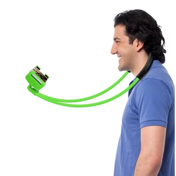 İpek Yıldızı® Boyuna Asılan Ergonomik 360 Derece Cep Telefonu Tutucu Stand