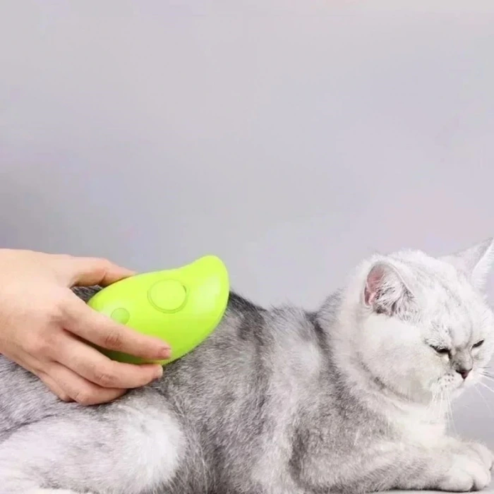 İpek Yıldızı® Buharlı Yumuşak Silikon Uçlu Kedi & Köpek Tüy Tarama Tarağı Yıkama Fırçası