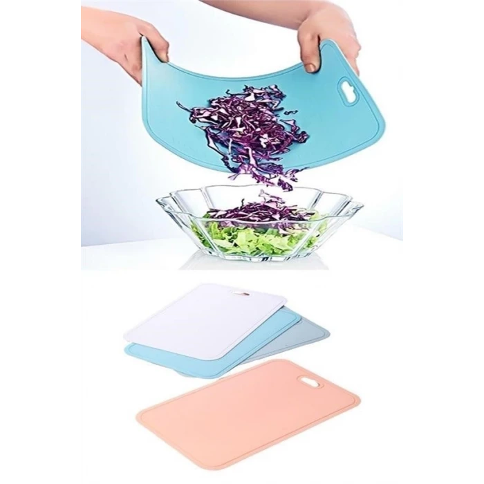 İpek Yıldızı® Bükülebilir Esnek Kesme Matı Meyve Sebze Doğrama Kesme Tahtası 20x30 cm