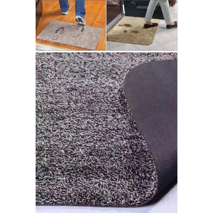 İpek Yıldızı® Çamaşır Makinesinde Yıkanabilir Kir Toz Emici Mikrofiberli Paspas