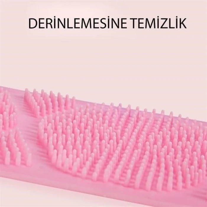 İpek Yıldızı® Çift Taraflı Banyo Hamam Lifi Silikon Masajlı Yumuşak Duş Lifi Uzun Ömürlü Hazır Banyo Keses