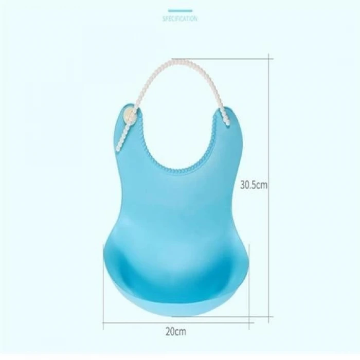 İpek Yıldızı® Çocuk Bebek Mama Önlüğü Dökülme Engelleyici Bükülebilir Mavi