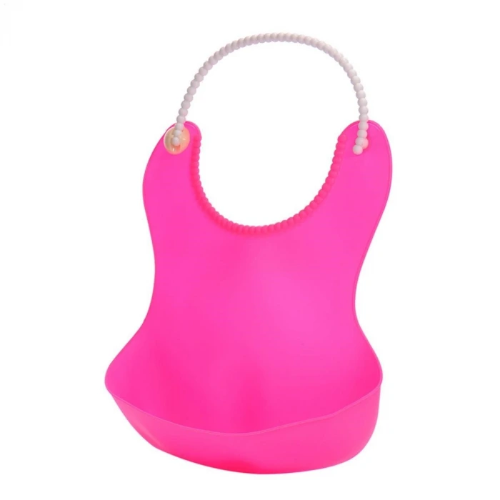 İpek Yıldızı® Çocuk Bebek Mama Önlüğü Dökülme Engelleyici Bükülebilir Pembe