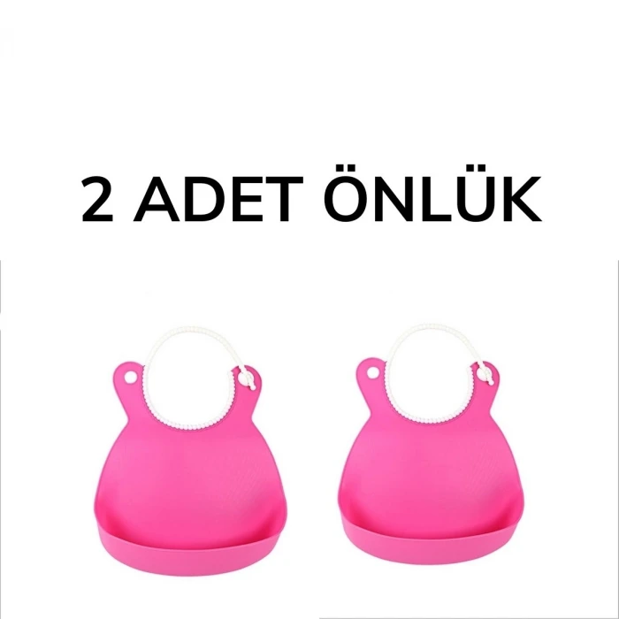 İpek Yıldızı® Çocuk Bebek Mama Önlüğü Dökülme Engelleyici Bükülebilir Pembe