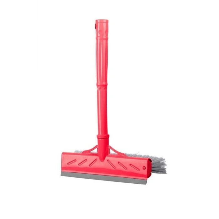 İpek Yıldızı® Çok Amaçlı 22 Cm Fırçalı ve Silikon Çekçekli Ev Araba Cam Temizleyici Fırça