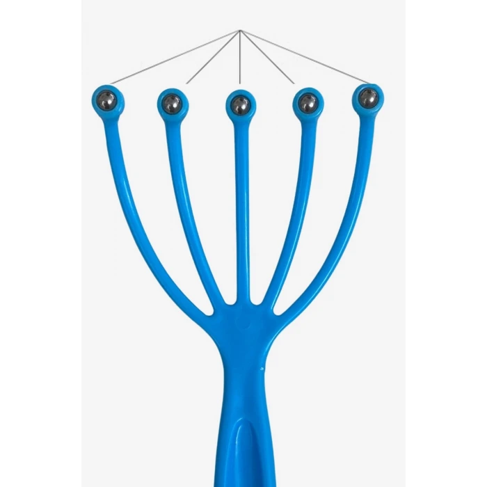 İpek Yıldızı® Çok Fonksiyonlu 5 Uçlu Bilyeli Baş Boyun Bacak Kol Masaj Alet Rahatlatıcı Kafa Masaj Aparatı