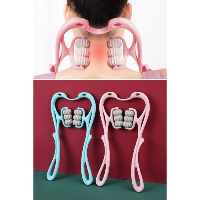 İpek Yıldızı® Çok Fonksiyonlu Manuel Altı Tekerlekli Boyun Masaj Aleti