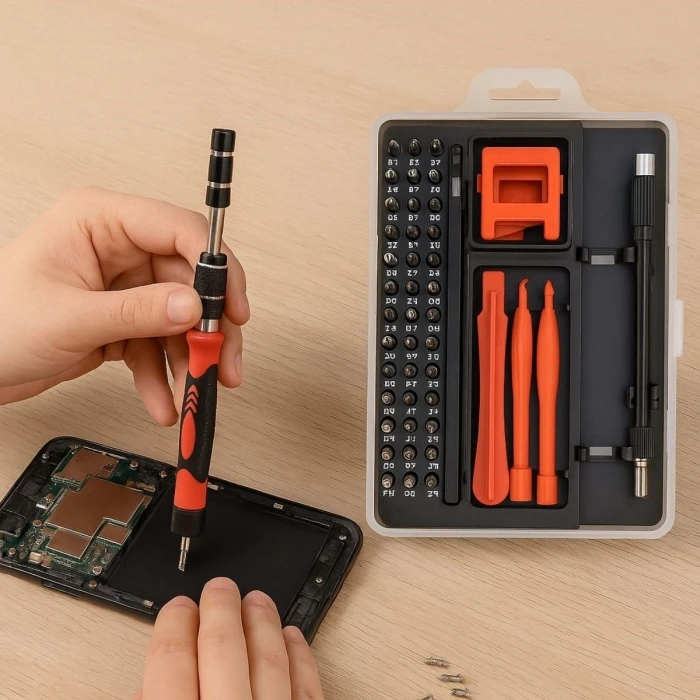 İpek Yıldızı® Çok Fonksiyonlu Manyetik Uçlu 52si 1 Arada 42 Uçlu Saatçi Tornavida Seti