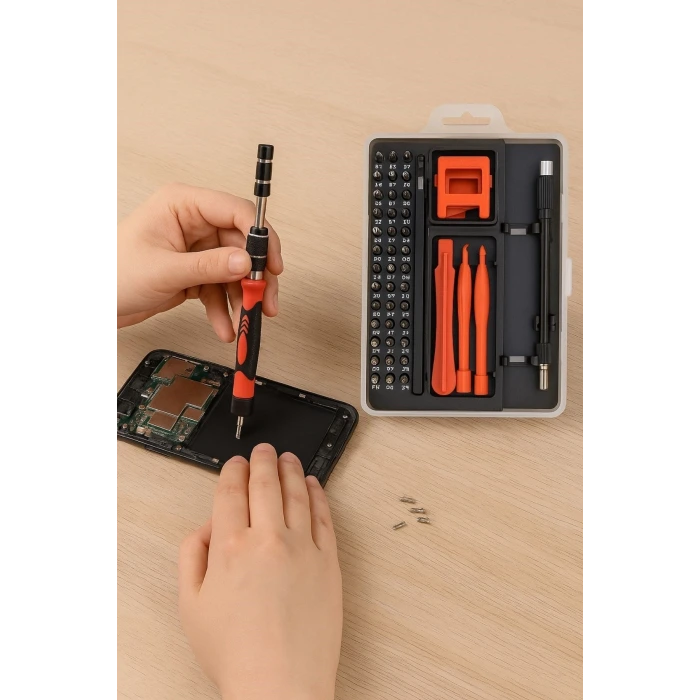 İpek Yıldızı® Çok Fonksiyonlu Manyetik Uçlu 52si 1 Arada 42 Uçlu Saatçi Tornavida Seti