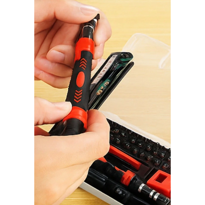 İpek Yıldızı® Çok Fonksiyonlu Manyetik Uçlu 52si 1 Arada 42 Uçlu Saatçi Tornavida Seti