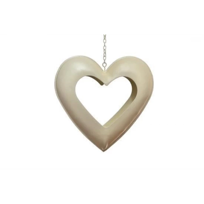 İpek Yıldızı® Decotown  Kalp Motifli Metal Mumluk Dekoratif Mum Tutucu Stand