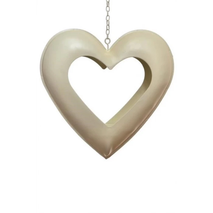 İpek Yıldızı® Decotown  Kalp Motifli Metal Mumluk Dekoratif Mum Tutucu Stand