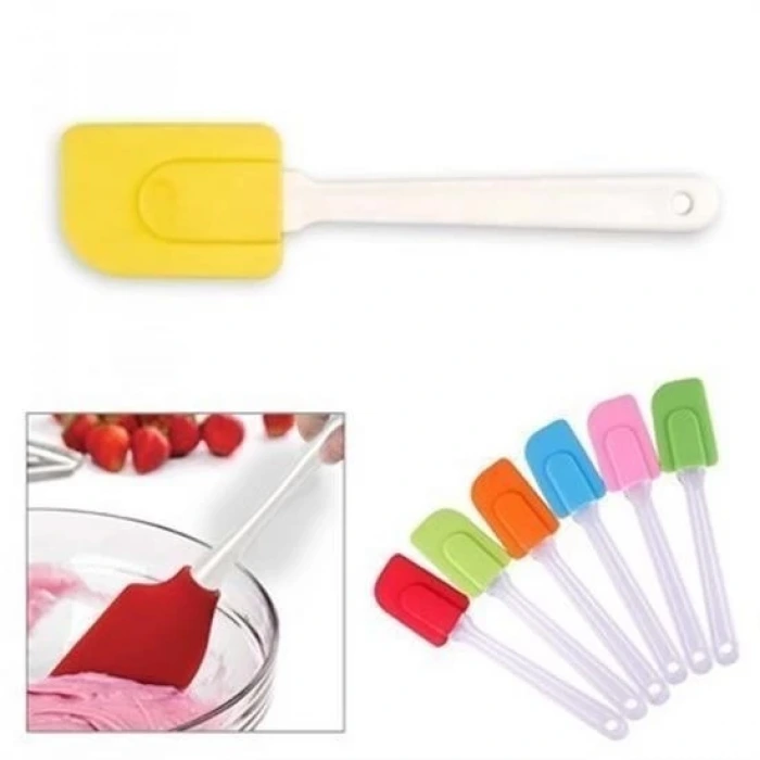 İpek Yıldızı® Dekoratif Renkli Silikon Spatula Pratik Sevimli Spatula Kaşık