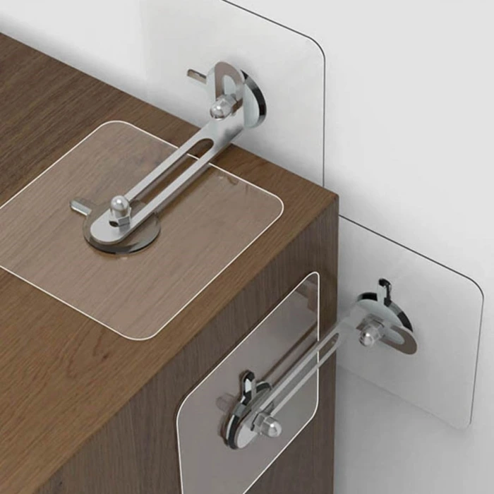 İpek Yıldızı® Deprem İçin Ultra Dayanıklı Çivisiz Duvarı Delmeden Ayarlanabilir Eşya Sabitleyici Aparat