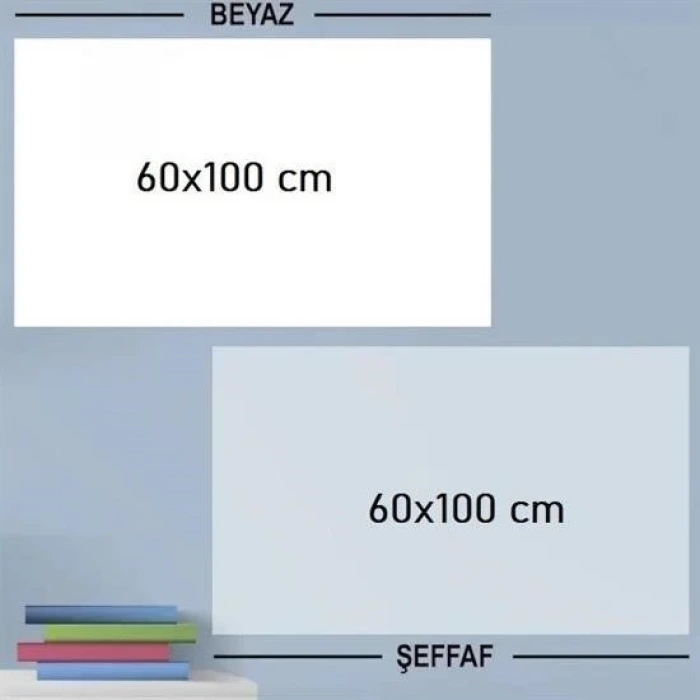 İpek Yıldızı® Ders Çalışma Yazı Tahtası Manyetik Duvar Stickerı 100x60 cm