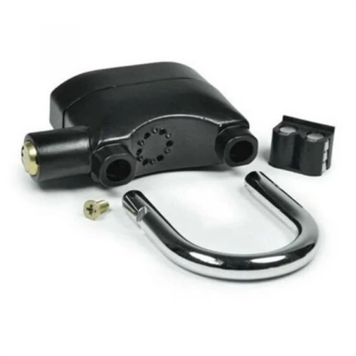 İpek Yıldızı® Desibel Siyah Alarmlı Çok Fonksiyonlu Ekstra Güvenlikli Kare Asma Dolap Kilidi